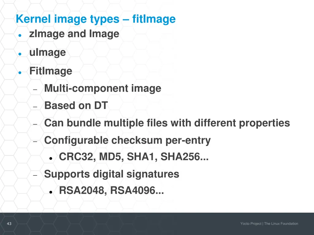 kernel image types fitimage zimage and image