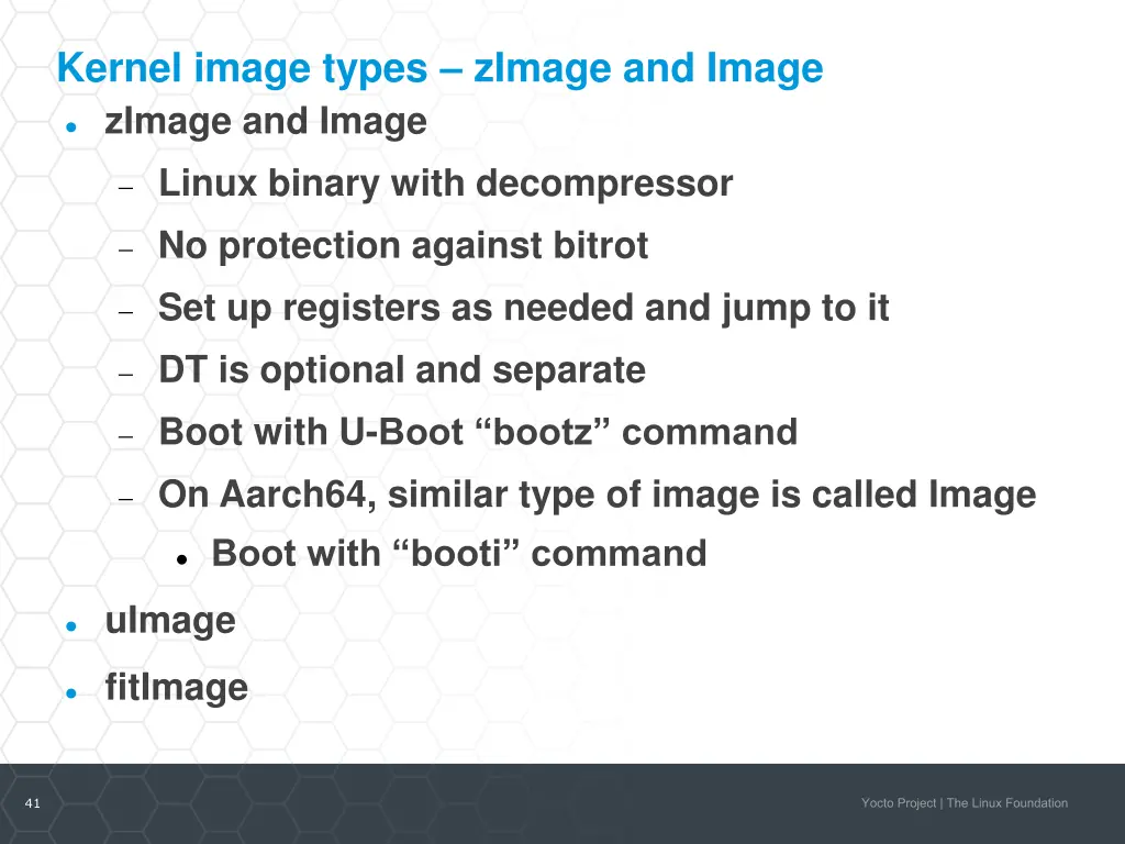 kernel image types zimage and image zimage
