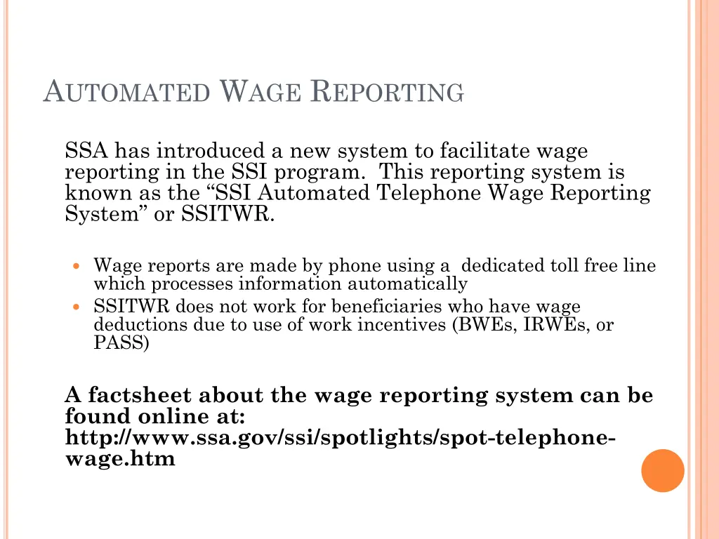 a utomated w age r eporting