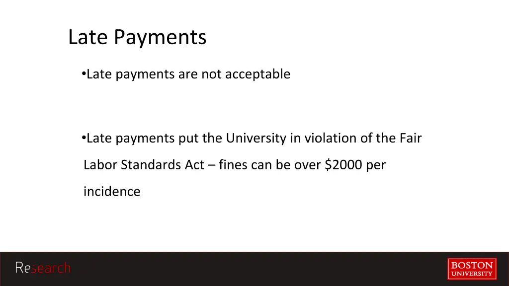 late payments