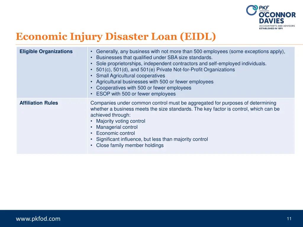 economic injury disaster loan eidl