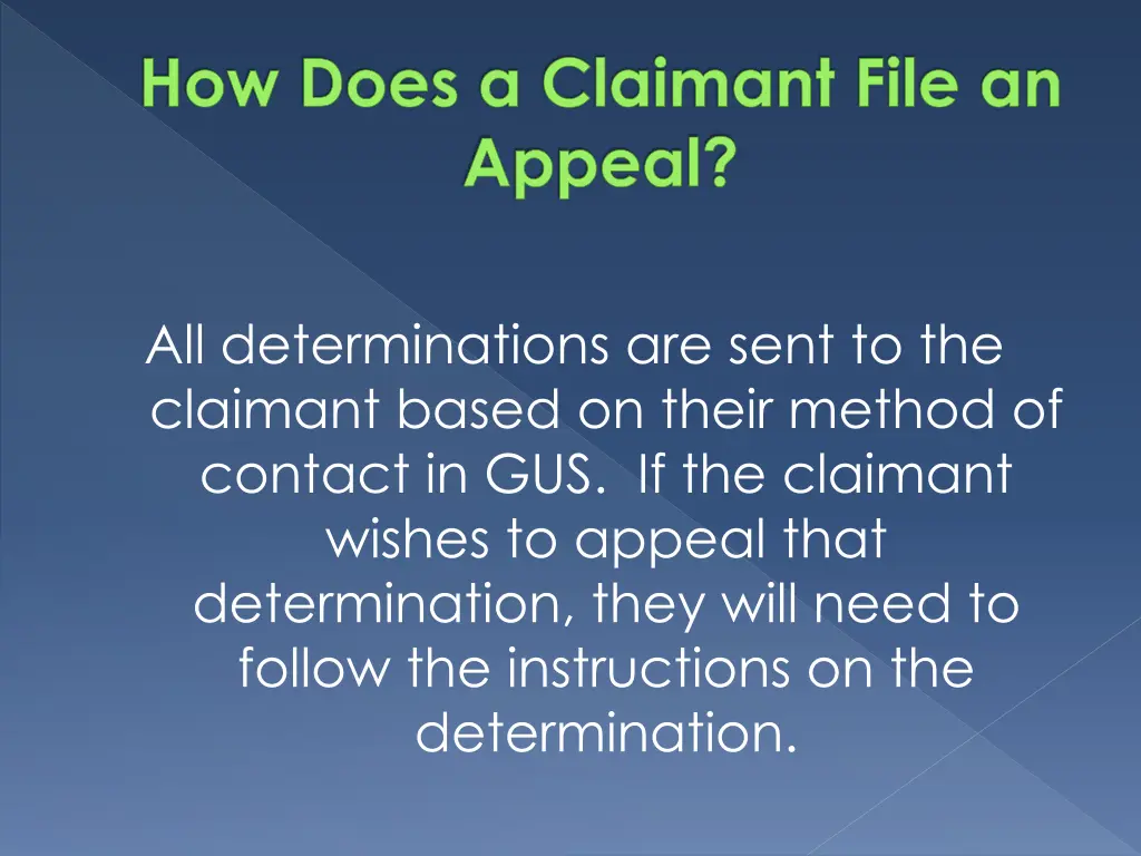 how does a claimant file an appeal