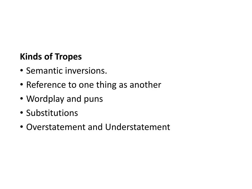 kinds of tropes semantic inversions reference