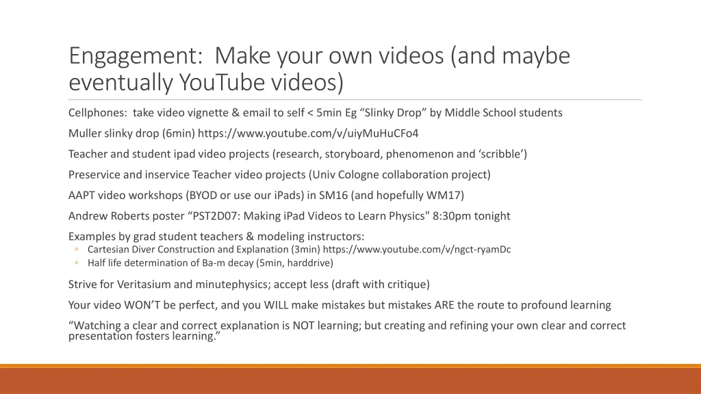 engagement make your own videos and maybe