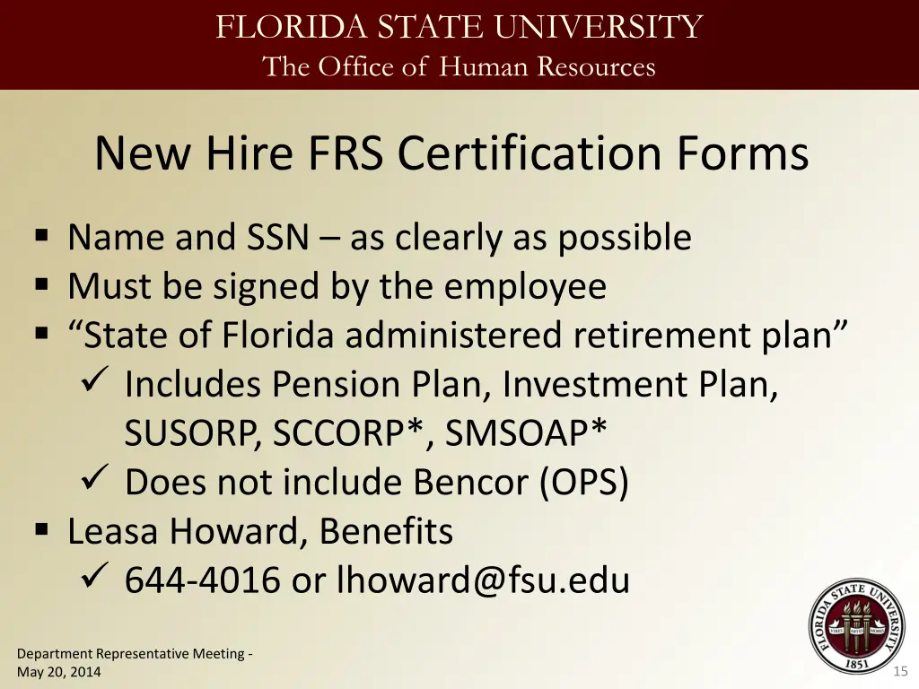 florida state university the office of human 14