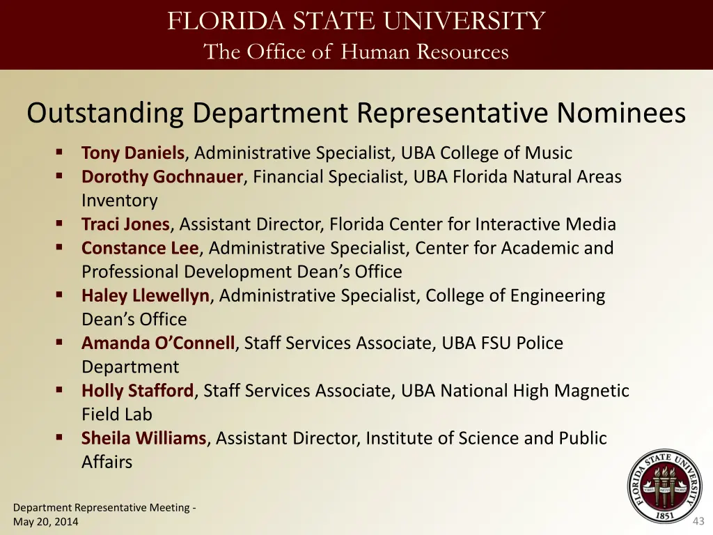 florida state university the office of human 42