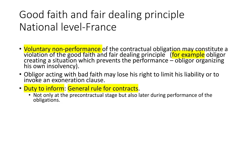 good faith and fair dealing principle national 10
