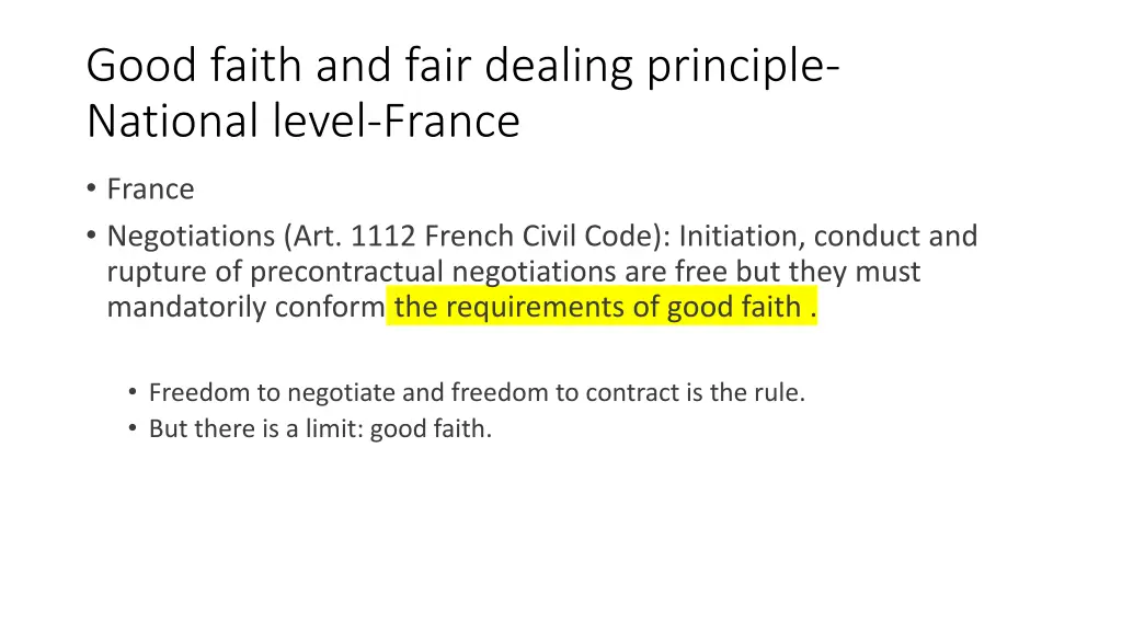 good faith and fair dealing principle national 5