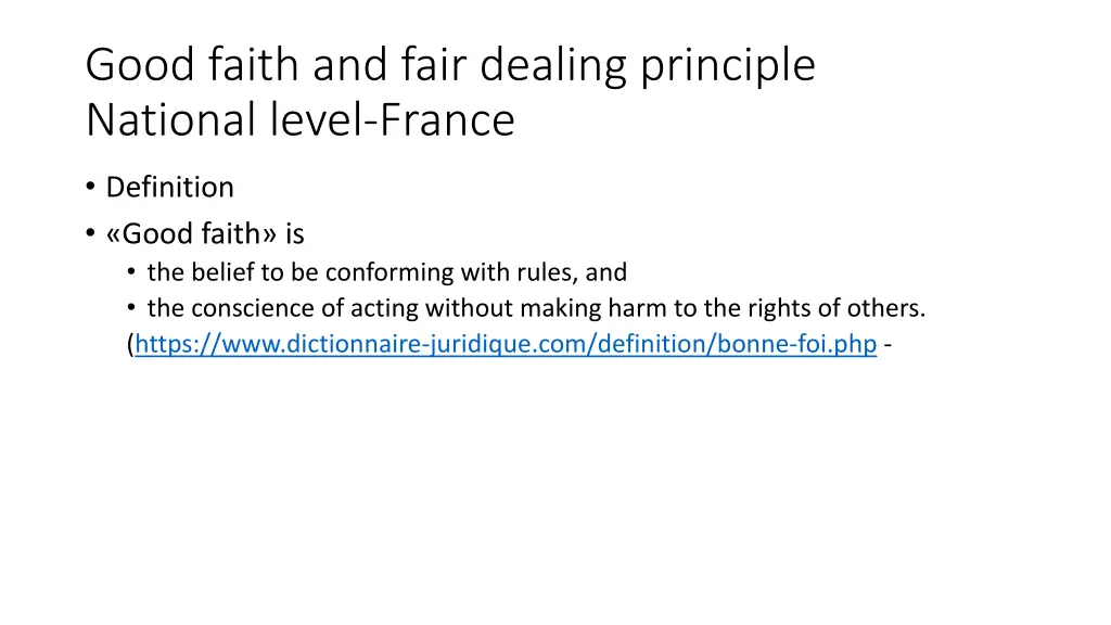 good faith and fair dealing principle national 6