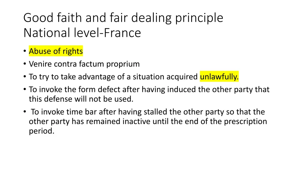 good faith and fair dealing principle national 9