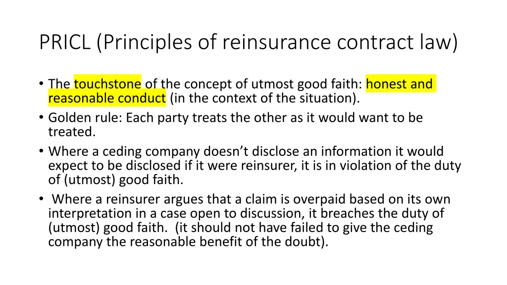pricl principles of reinsurance contract law 5