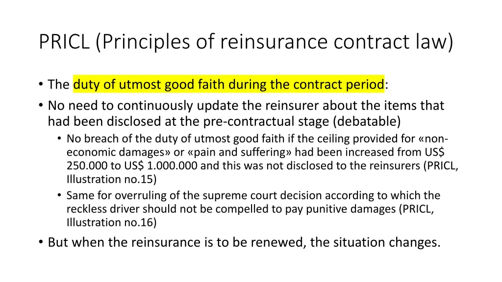 pricl principles of reinsurance contract law 7