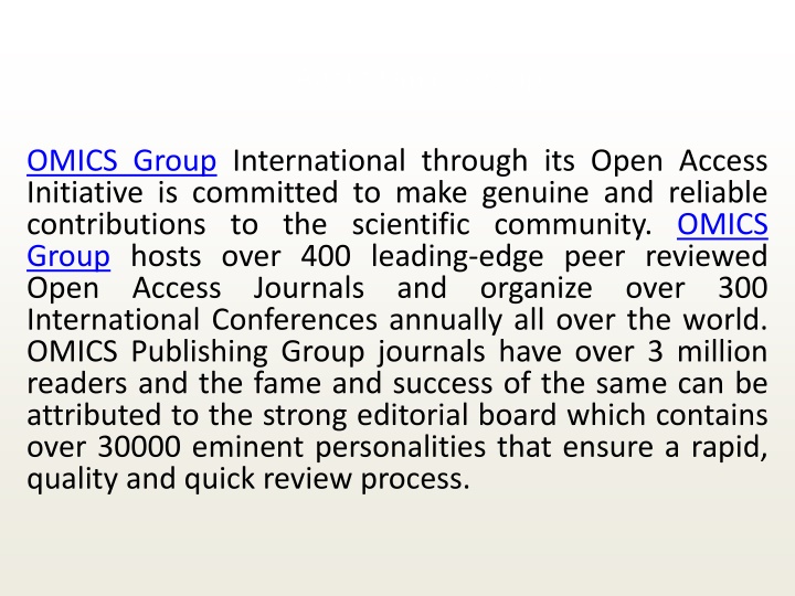 about omics group