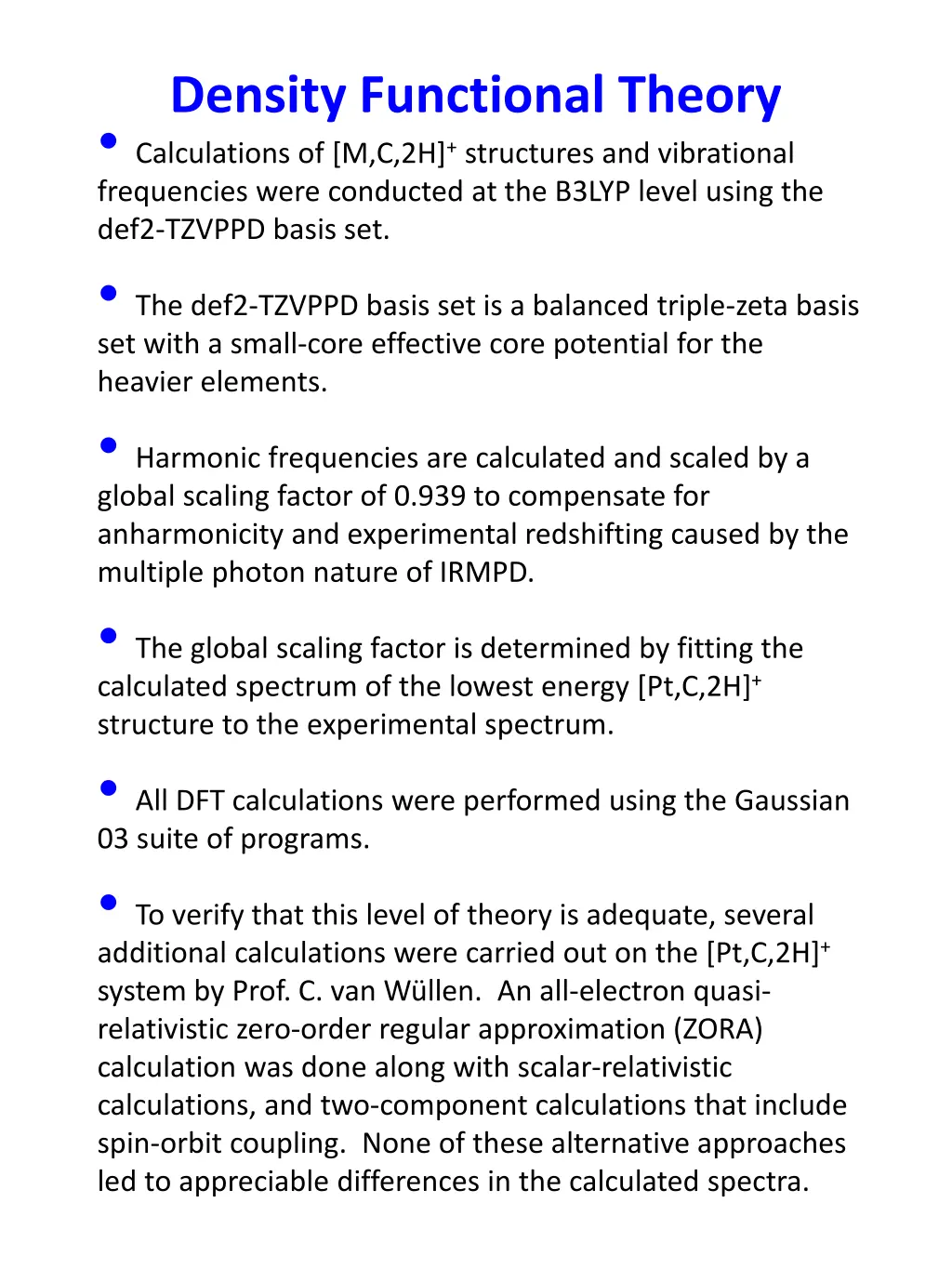 density functional theory calculations