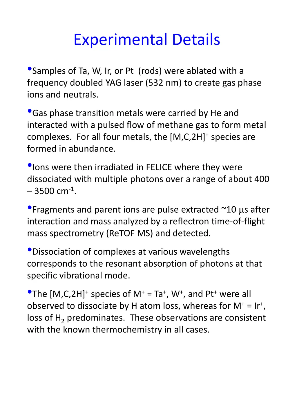 experimental details
