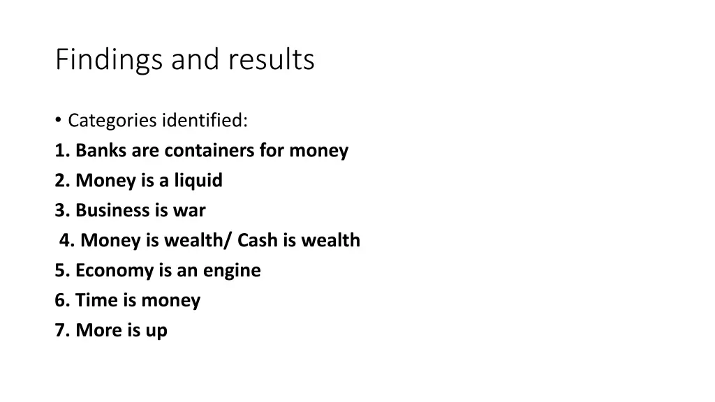 findings and results 1