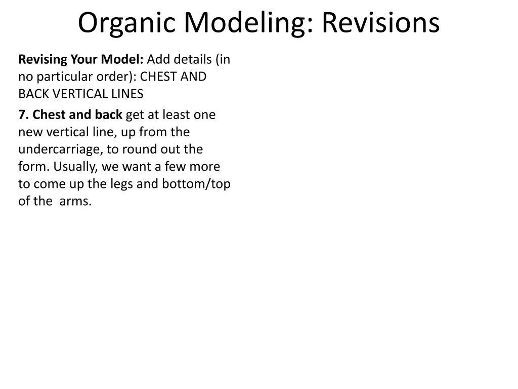 organic modeling revisions 6