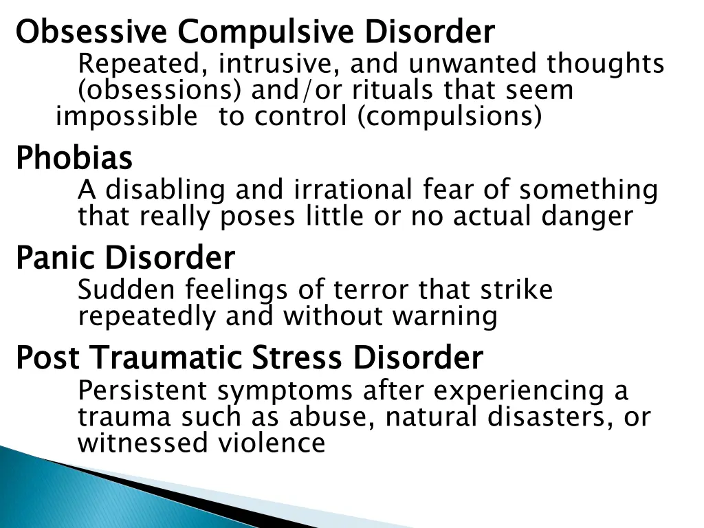 obsessive compulsive disorder repeated intrusive