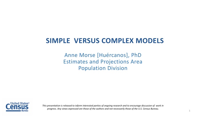simple versus complex models