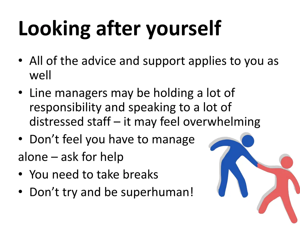 looking after yourself