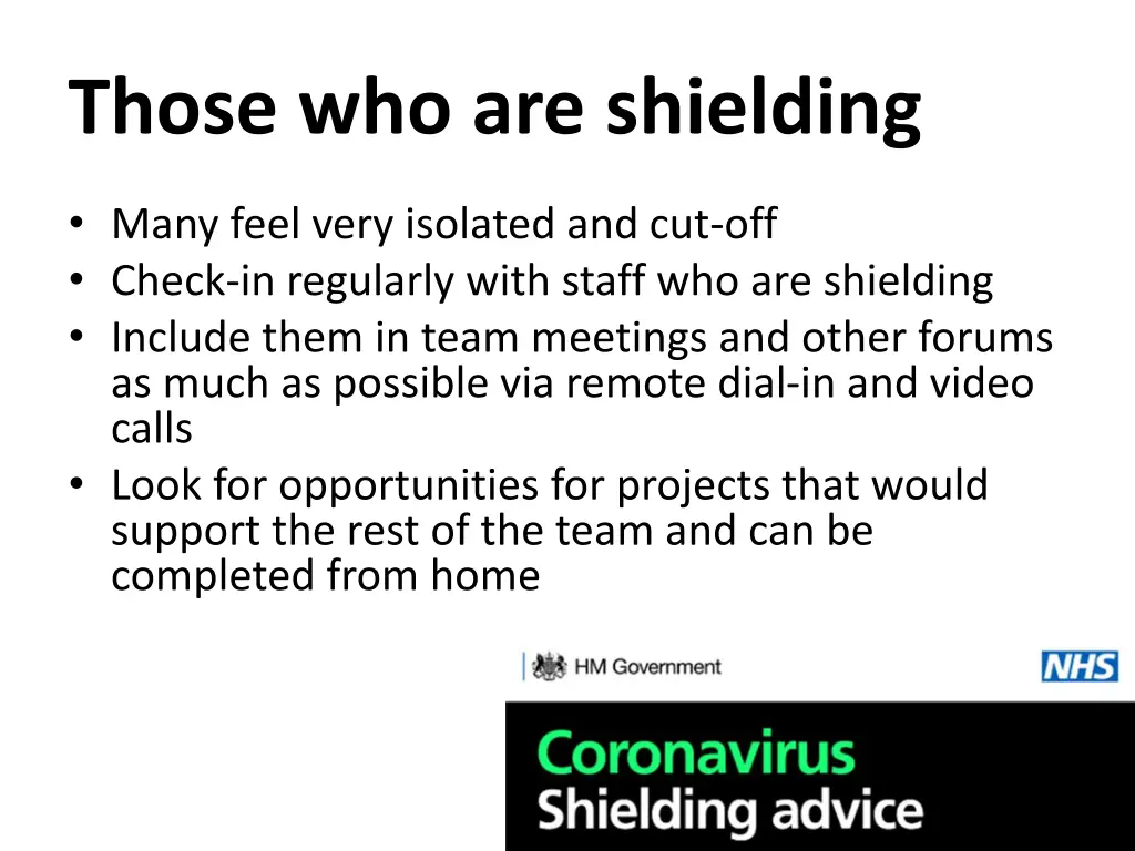 those who are shielding