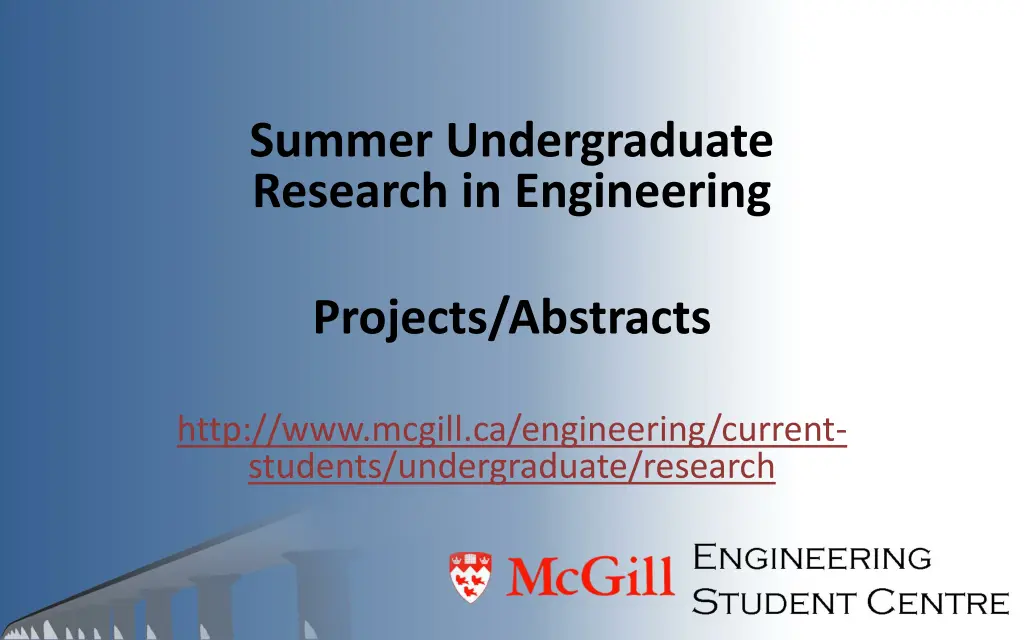 summer undergraduate research in engineering