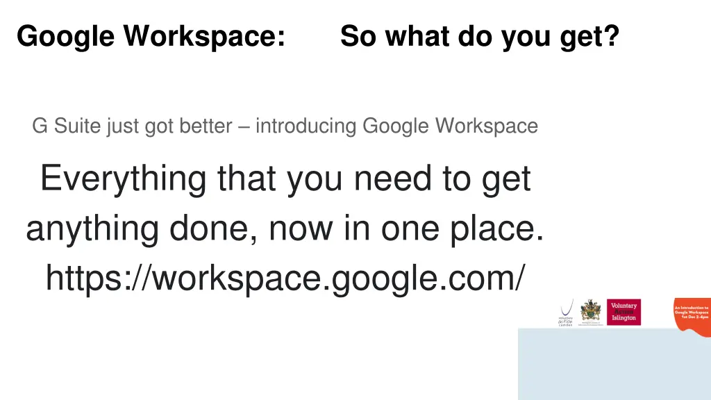 google workspace so what do you get