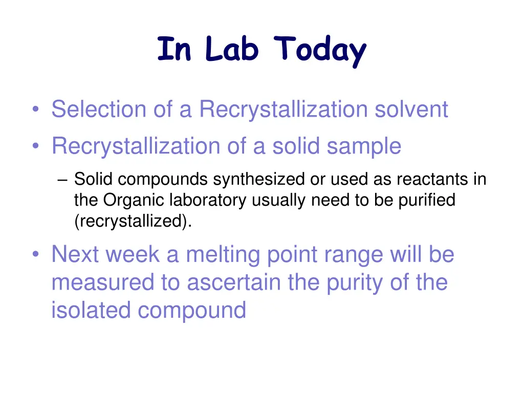 in lab today