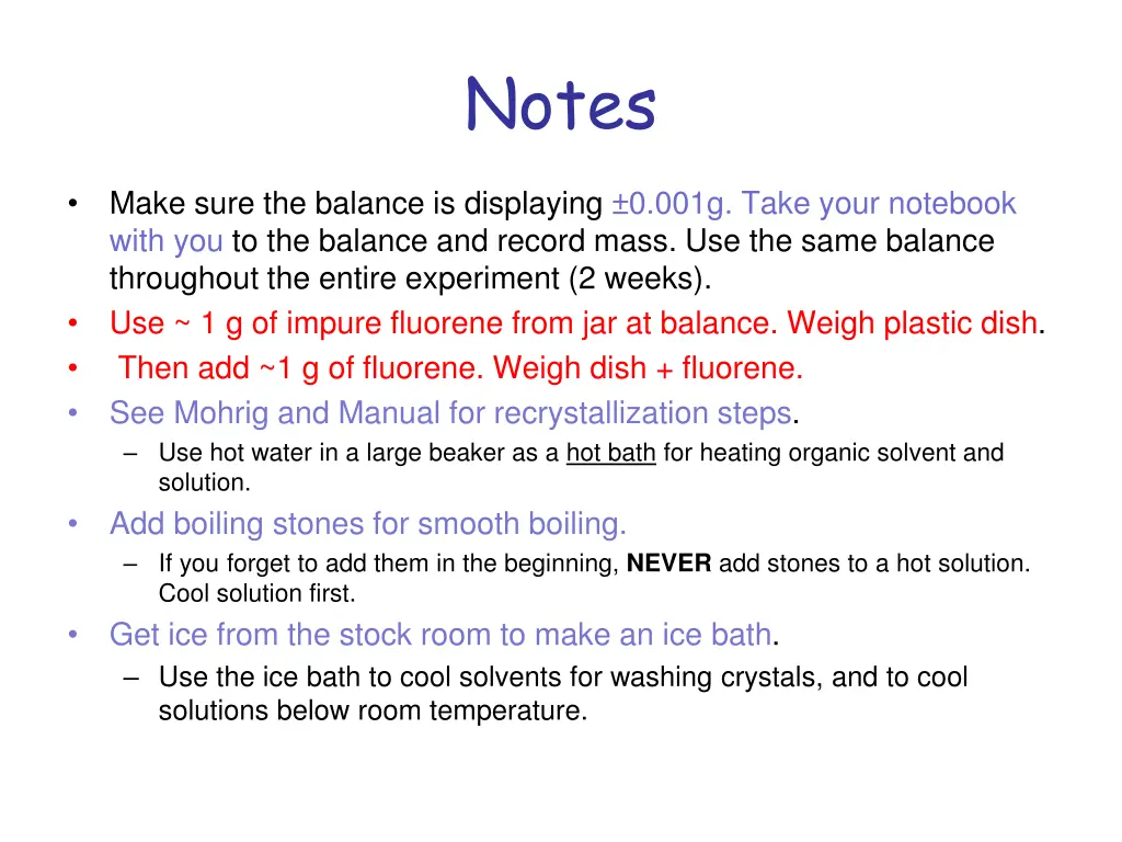 notes