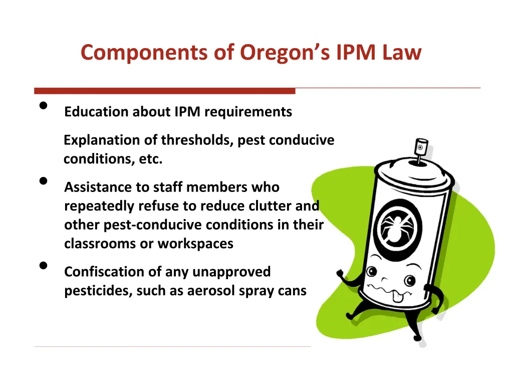 components of oregon s ipm law