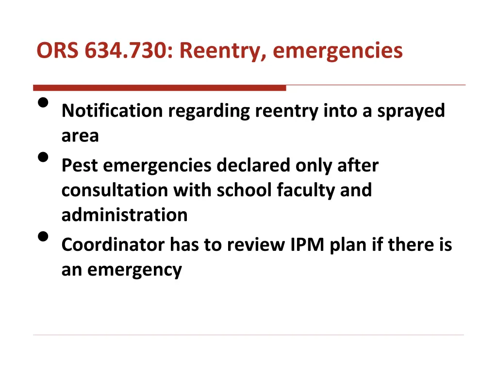 ors 634 730 reentry emergencies notification