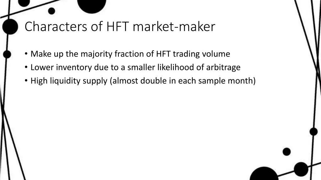 characters of hft market maker