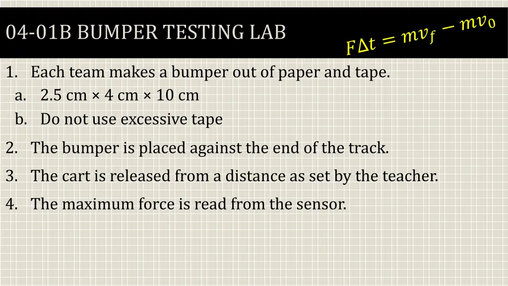 04 01b bumper testing lab
