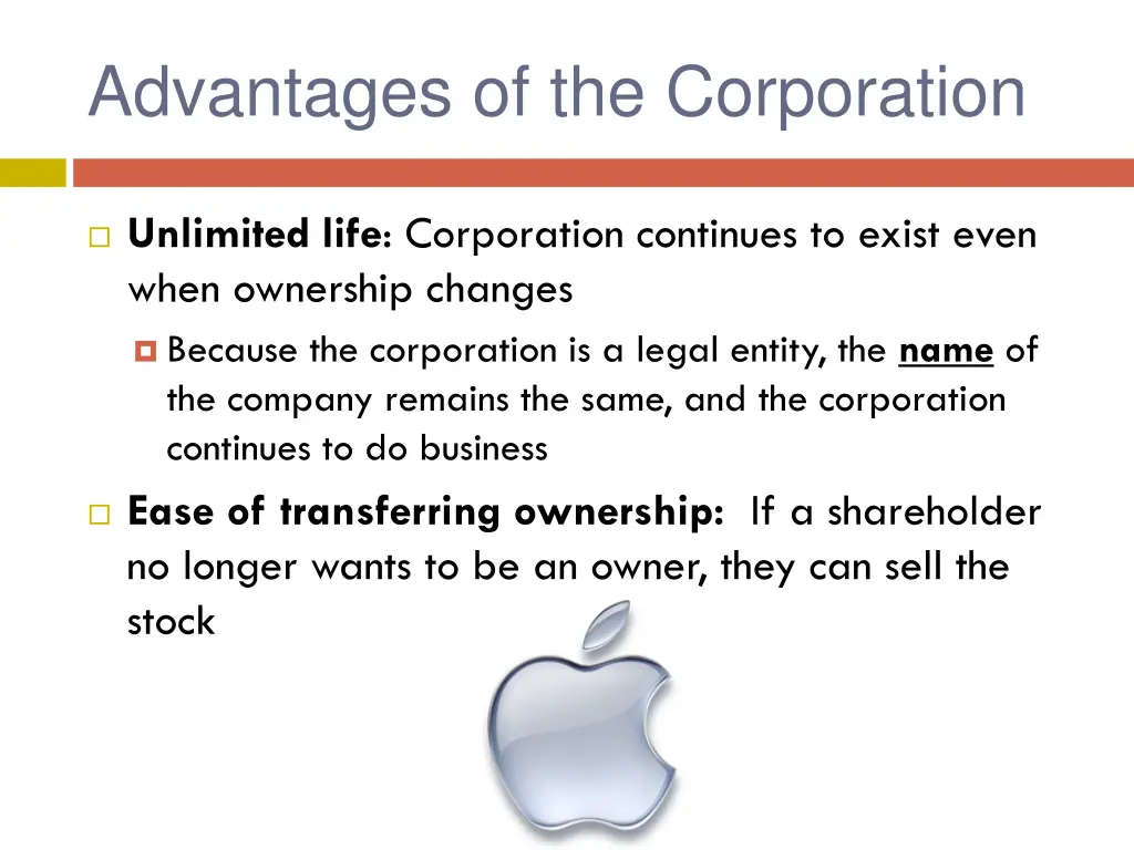 advantages of the corporation 2