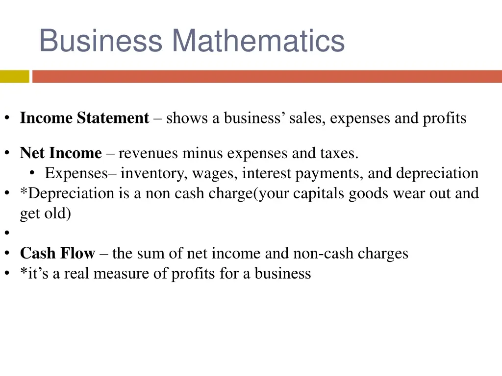 business mathematics