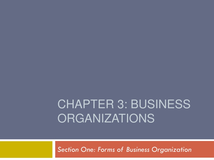 chapter 3 business organizations