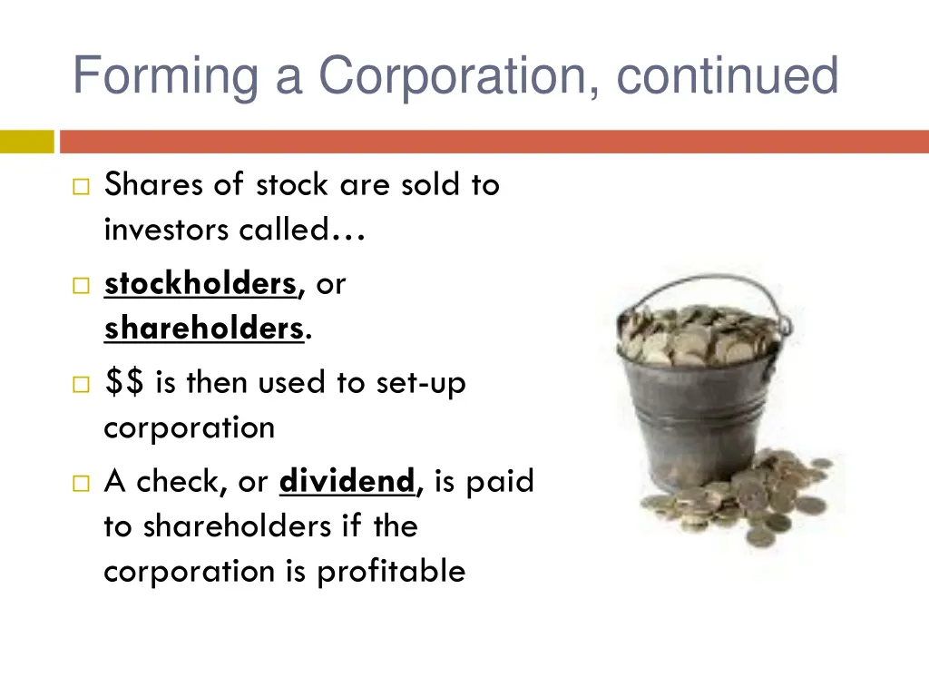 forming a corporation continued