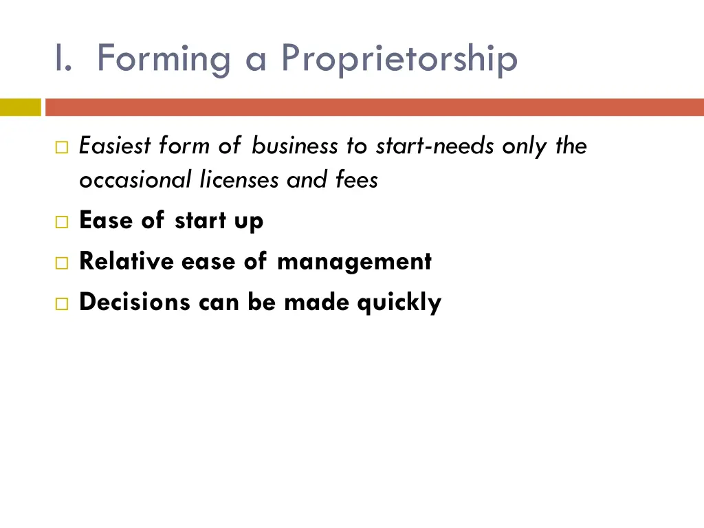 i forming a proprietorship