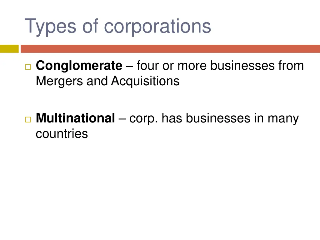 types of corporations