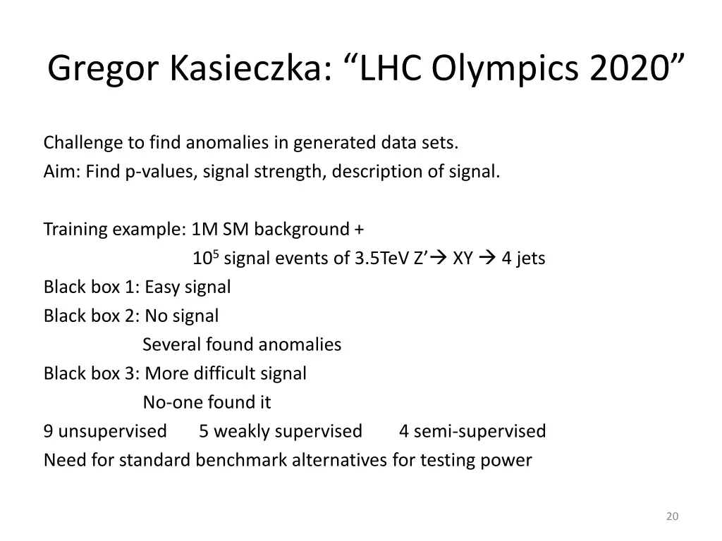 gregor kasieczka lhc olympics 2020