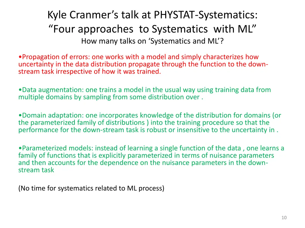 kyle cranmer s talk at phystat systematics four