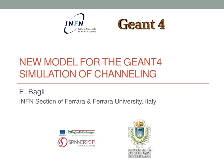 new model for the geant4 simulation of channeling
