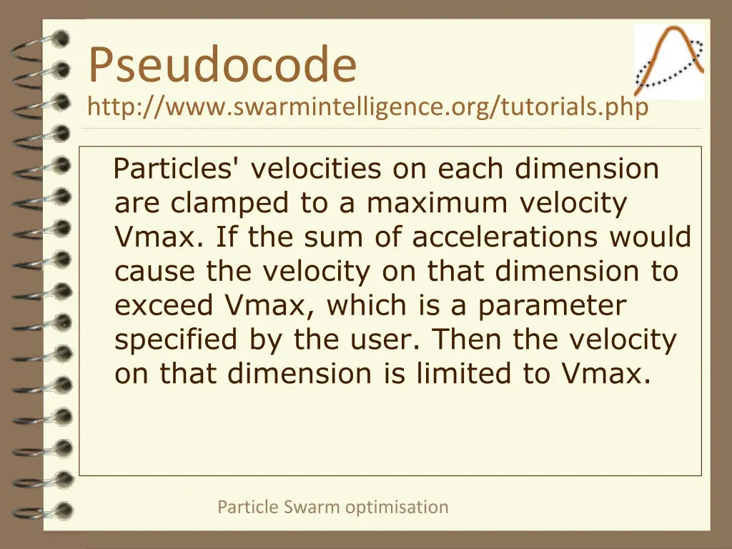 pseudocode http www swarmintelligence 2