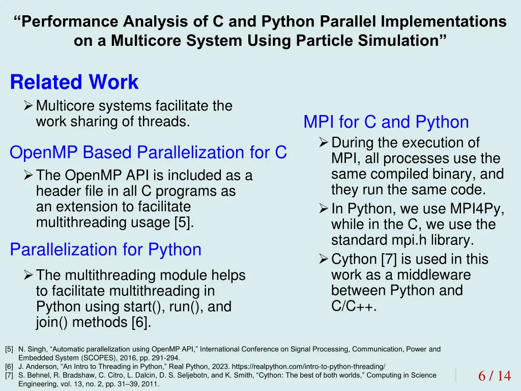 performance analysis of c and python parallel 4