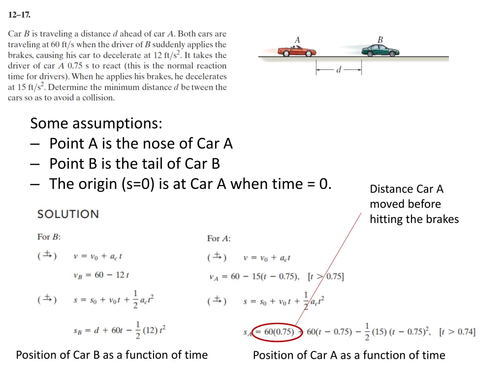 some assumptions point a is the nose