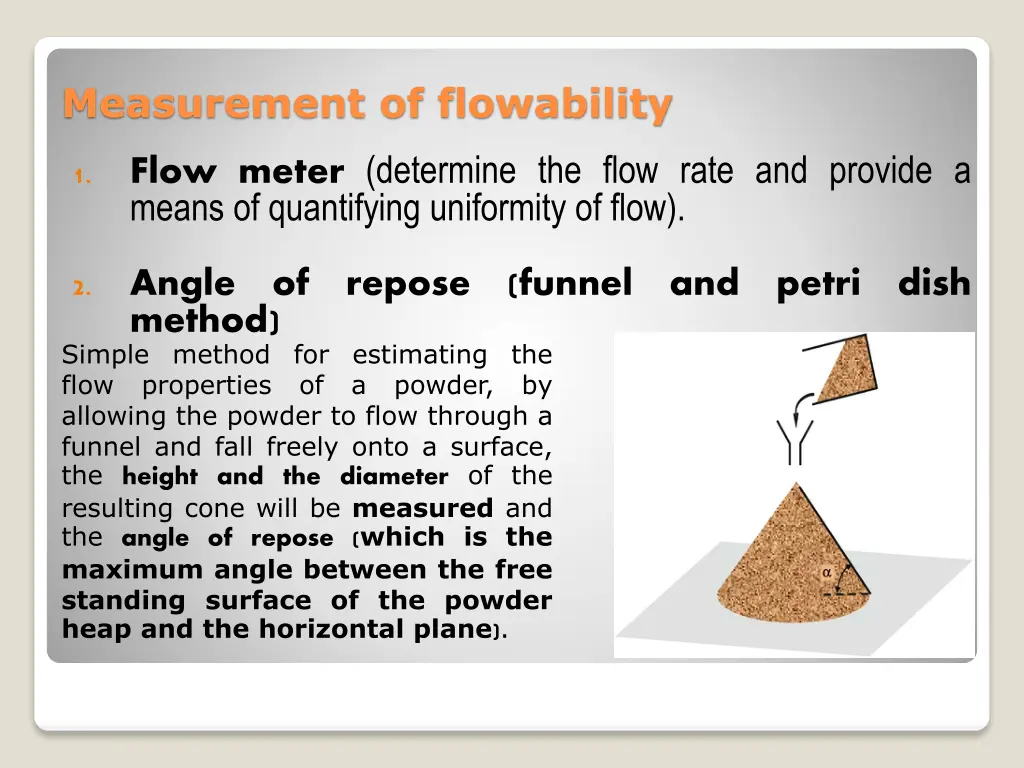 measurement of flowability