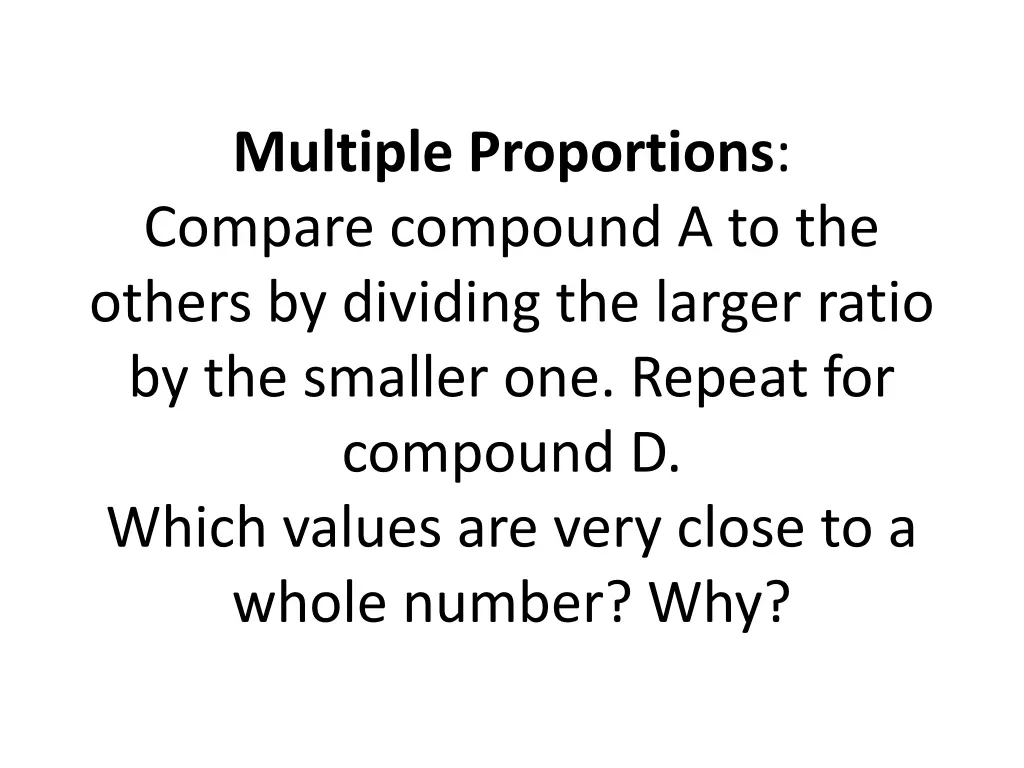 multiple proportions compare compound