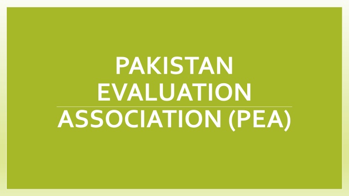 pakistan evaluation association pea