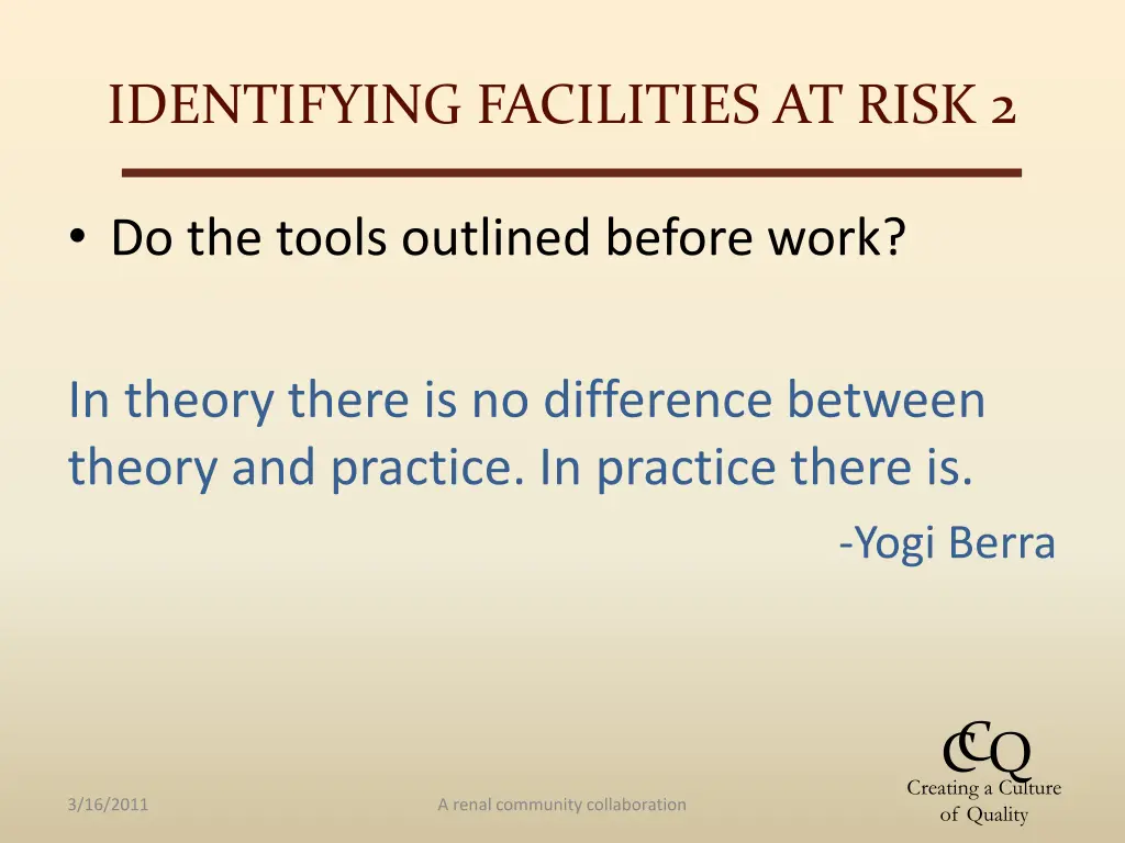 identifying facilities at risk 2