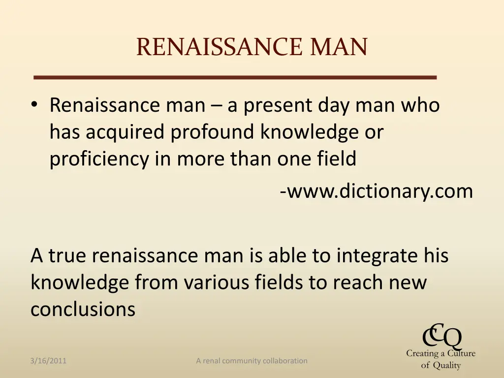 renaissance man